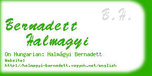 bernadett halmagyi business card